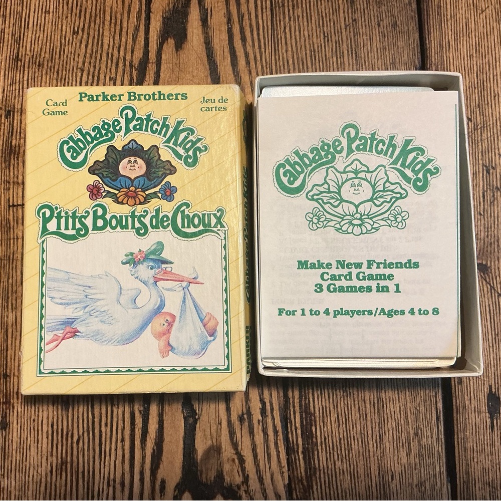 Cabbage Patch Kids Make New Friends card game.